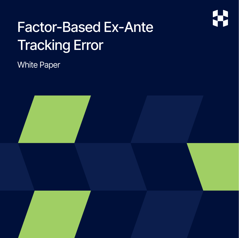 factor based ex ante tracking error